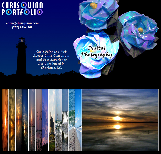 This is a screen shot of the Digital Photography page that has been optimized for print