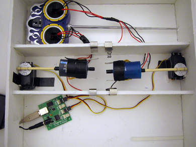 Photograph of car wiring.