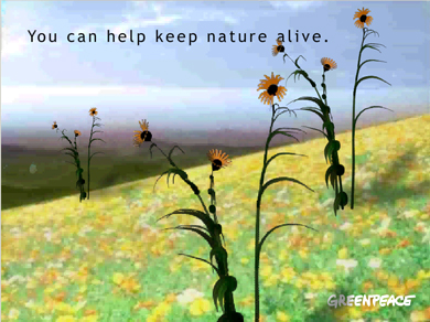 Interface of Greenpeace 2 - Flower