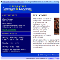 Screen capture of Integrative Chiropractic & Acupunture