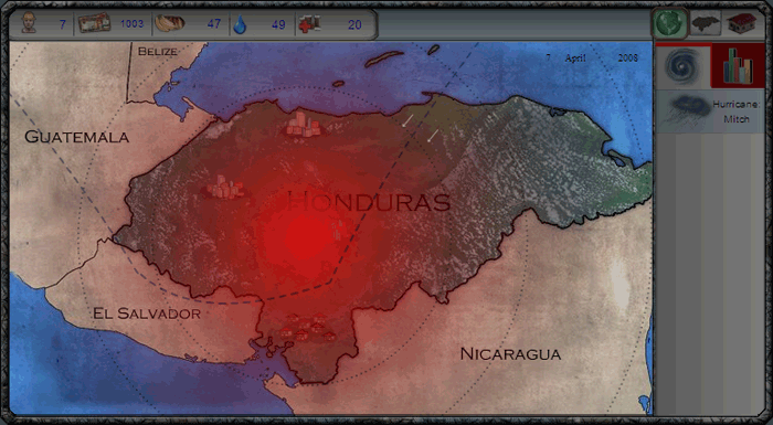 Screenshot of the play area